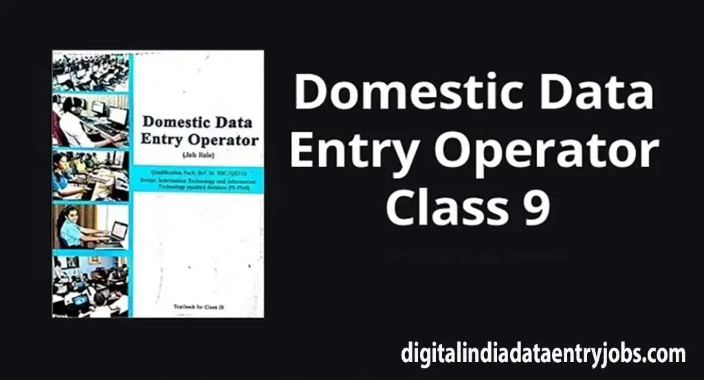Domestic Data Entry Operator Class 9