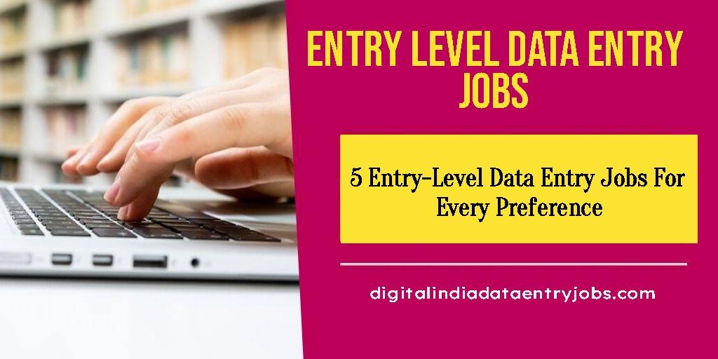 Entry Level Data Entry Jobs