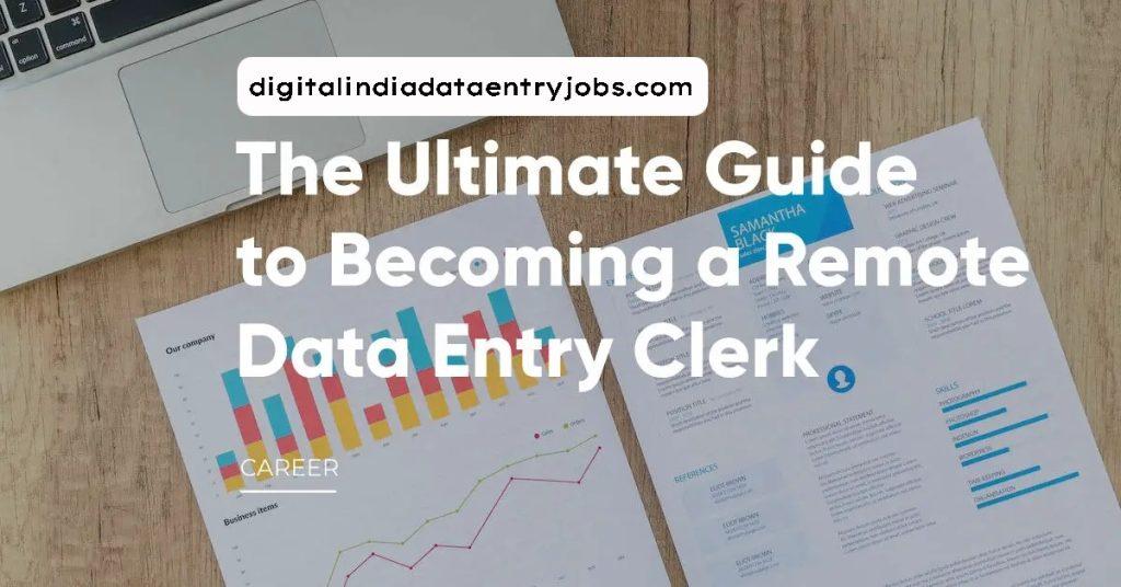 Data Entry Clerk Remote Jobs