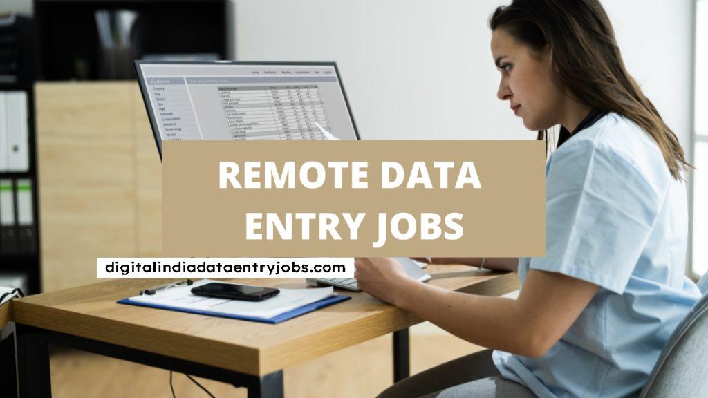 Remote Part Time Data Entry Jobs