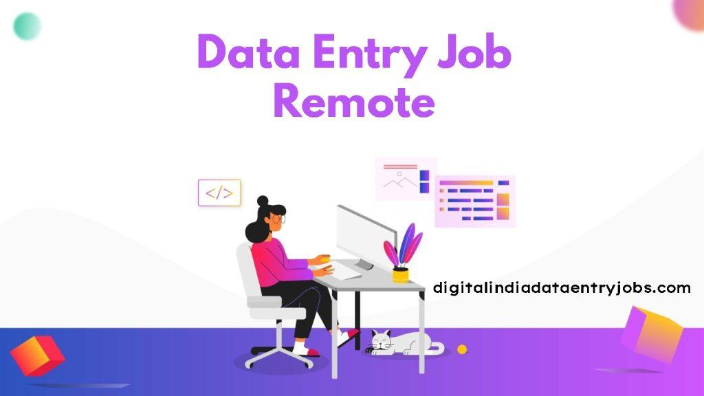 Data Entry Job Remote