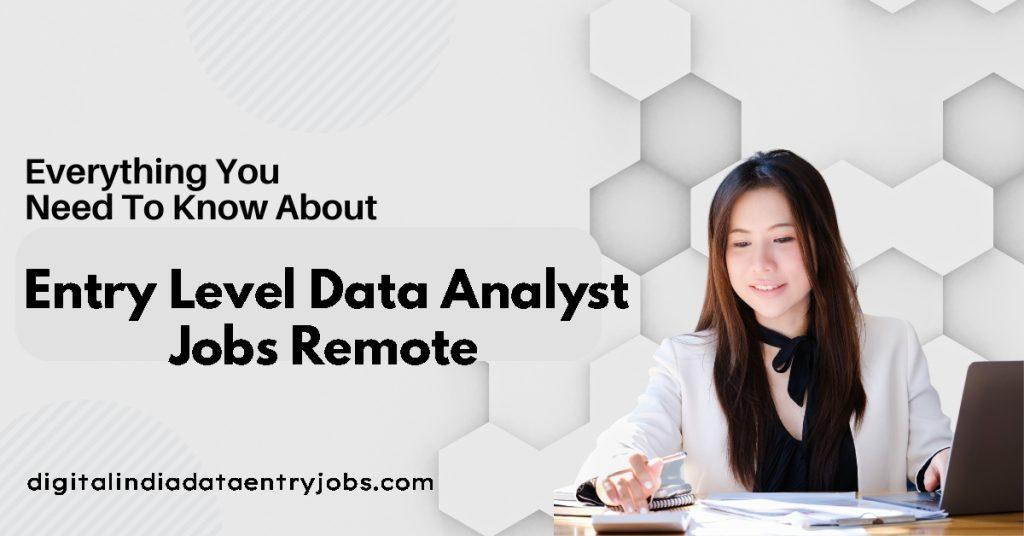 Entry Level Data Analyst Jobs Remote