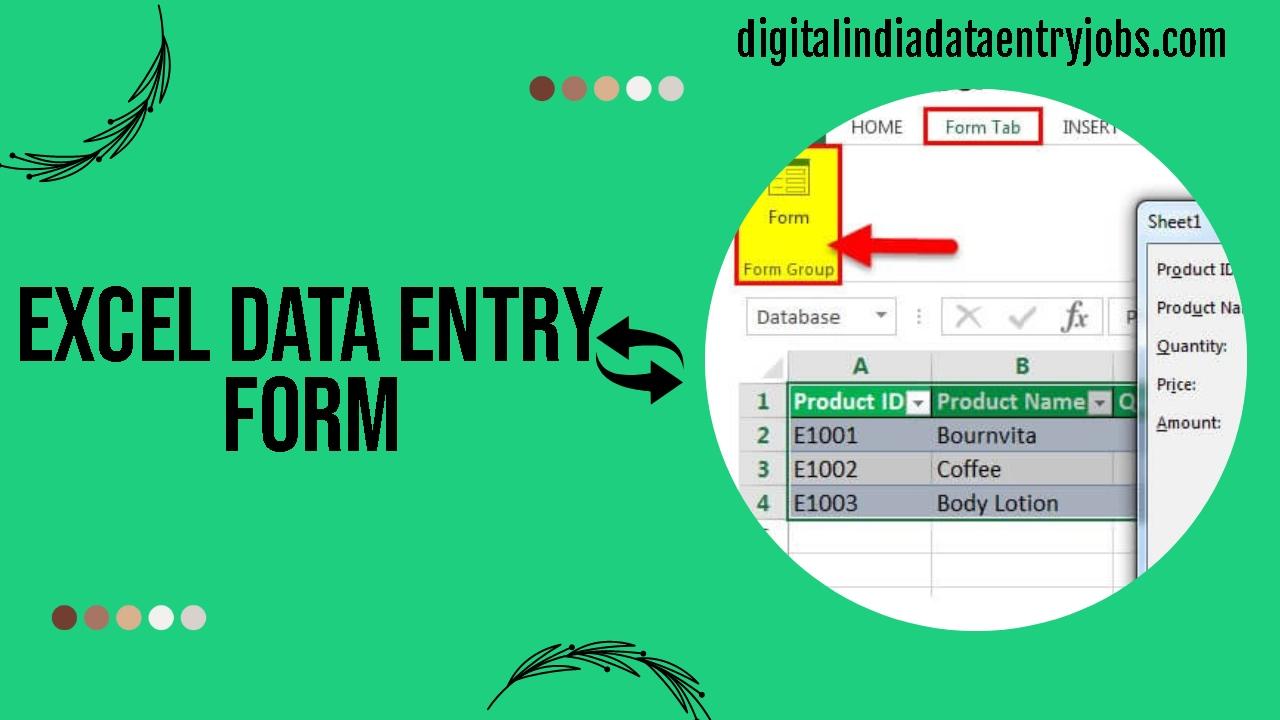 Excel Data Entry Form, How to Make and Use Excel Data Entry